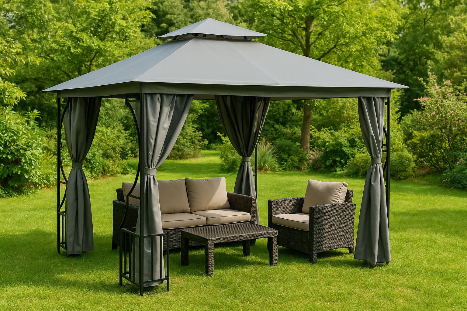 Namiot Pawilon Ogrodowy PREMIUM Altana 3x4m + Moskitiera i Pełne Ścianki