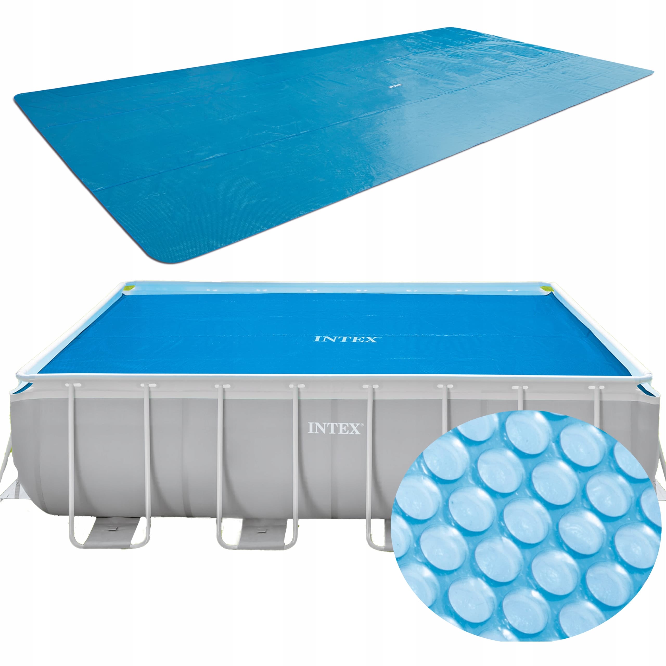 Mata solarna pokrywa do basenu stelażowego 488x244 cm INTEX 28029