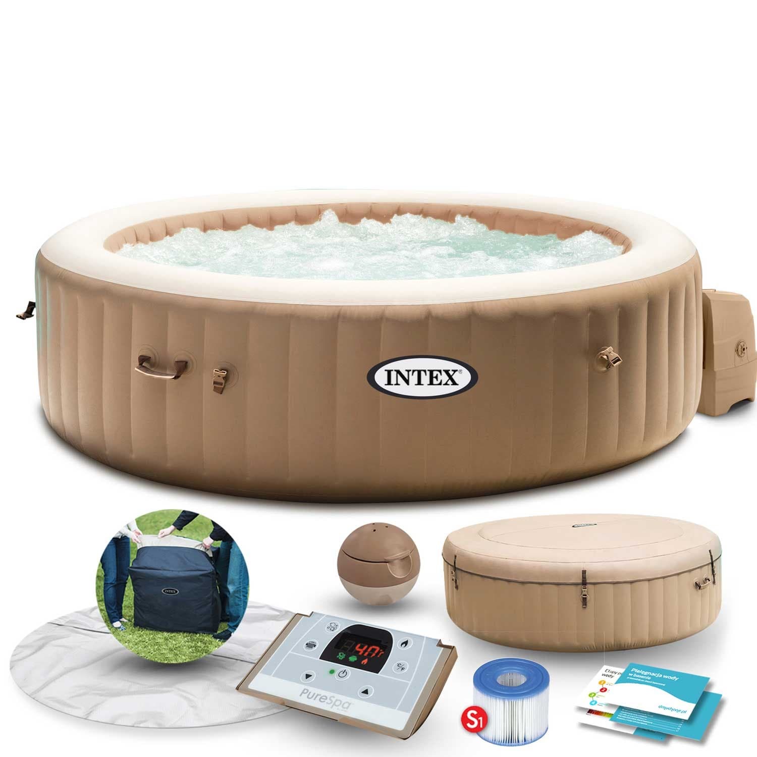 Dmuchane jacuzzi hydromasaż 6 os. 216x71 cm akcesoria premium INTEX 28428