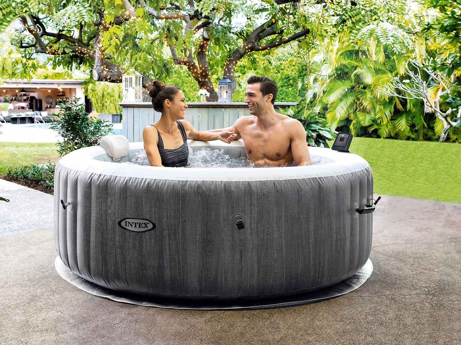 Dmuchane jacuzzi hydromasaż 4 os. 196x71 cm WIFI akcesoria premium INTEX 28440