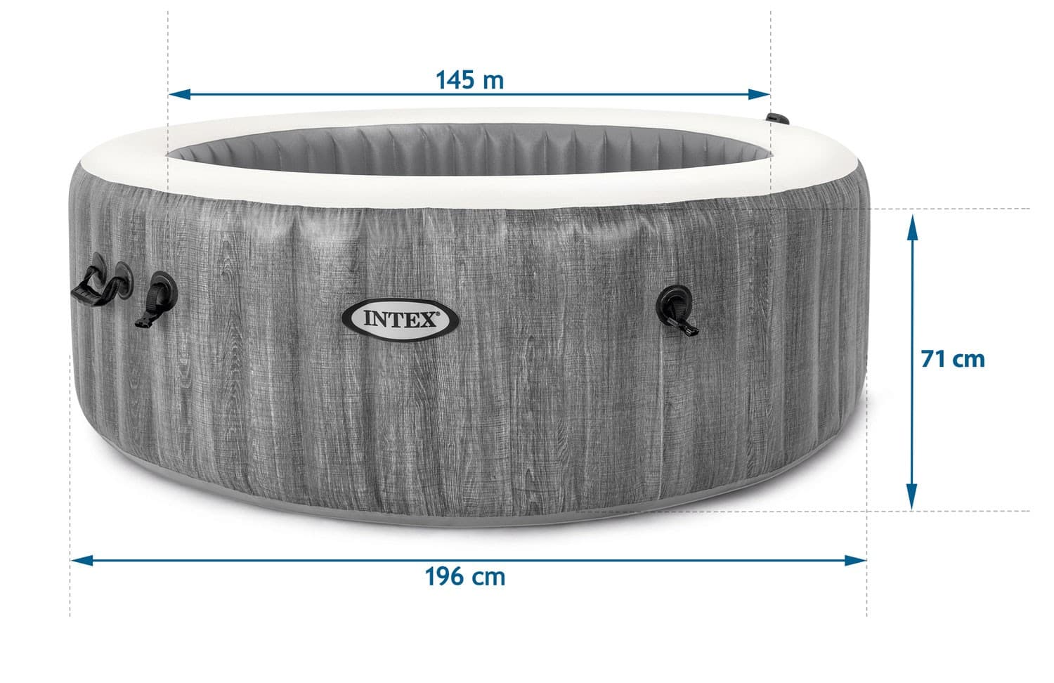 Dmuchane jacuzzi hydromasaż 4 os. 196x71 cm WIFI akcesoria premium INTEX 28440