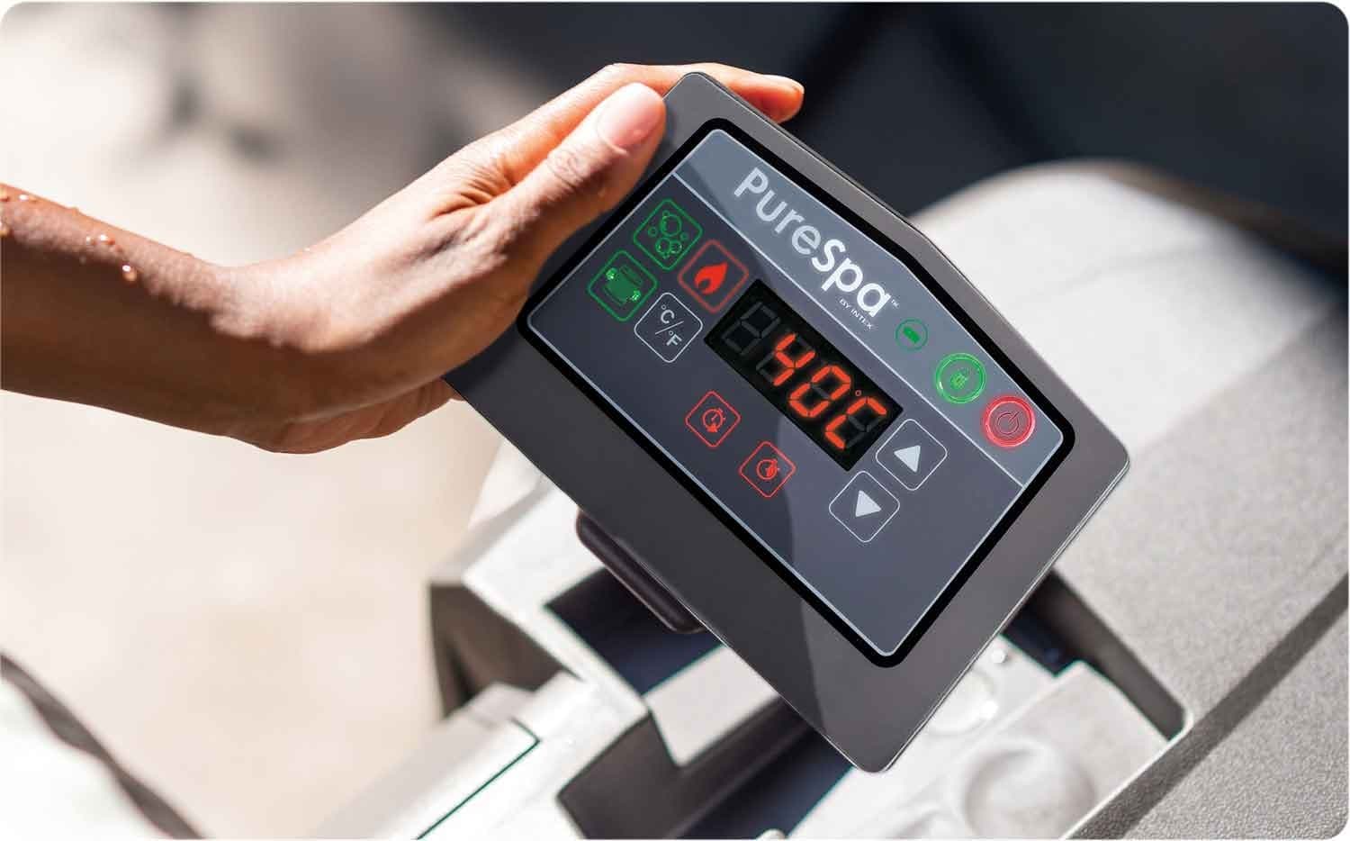 Dmuchane jacuzzi hydromasaż 4 os. 196x71 cm WIFI akcesoria premium INTEX 28440