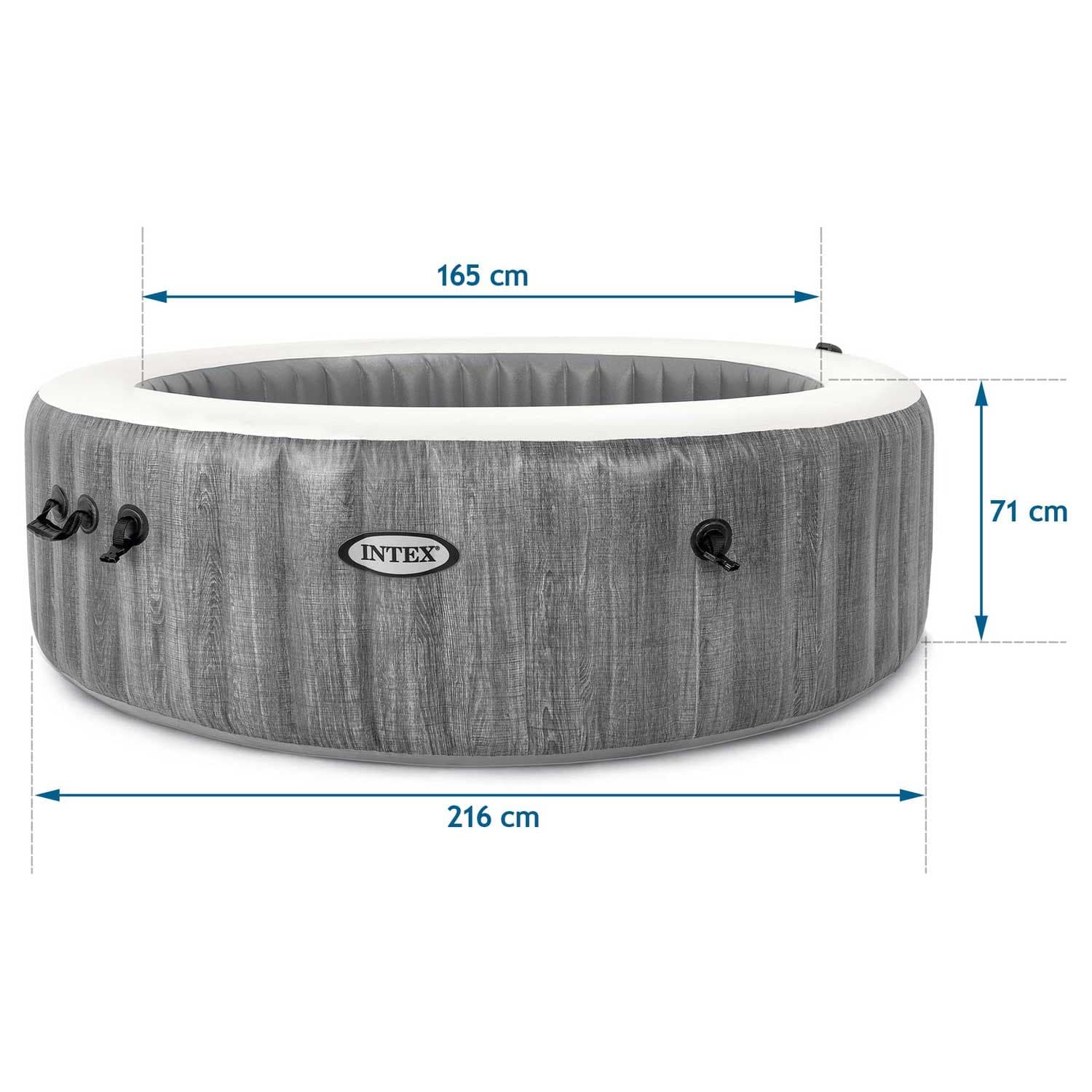 Dmuchane jacuzzi hydromasaż 6 os. 216x71 cm WIFI akcesoria premium INTEX 28442
