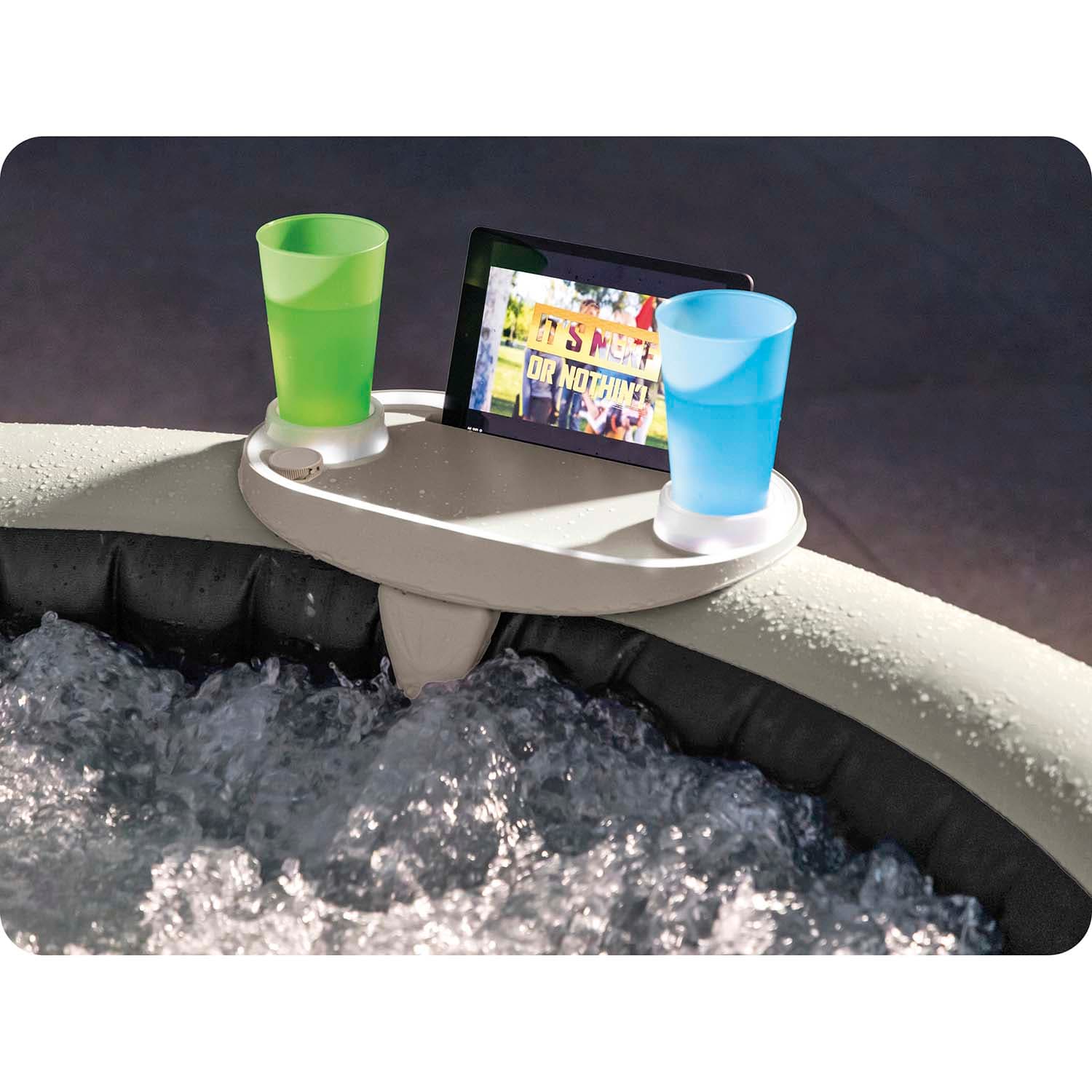 Uchwyt do napojów podświetlany LED z miejscem na tablet telefon SPA INTEX 28520