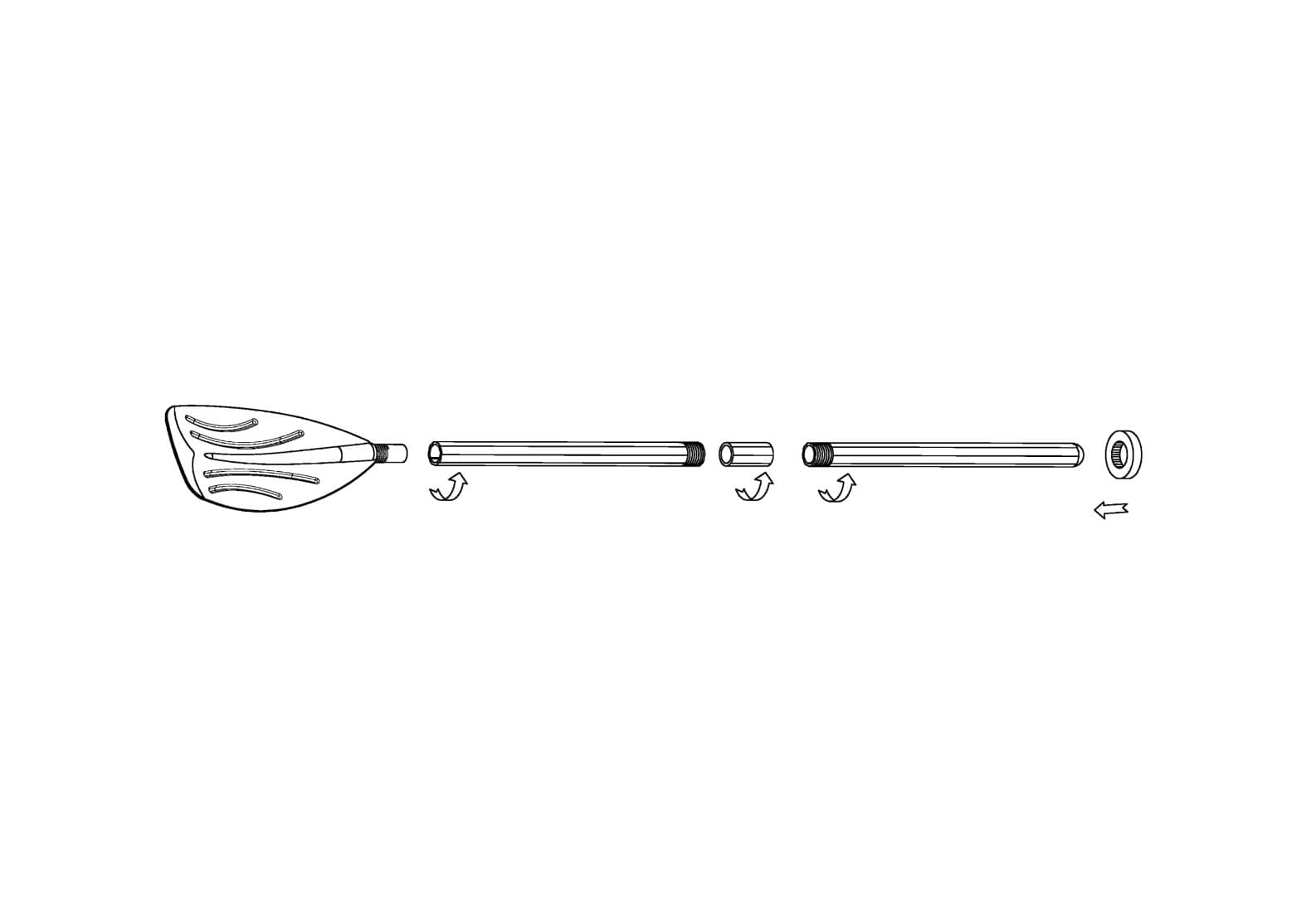Wiosła do pontonu 2 szt 122 cm Jednopiórowe 59623 INTEX