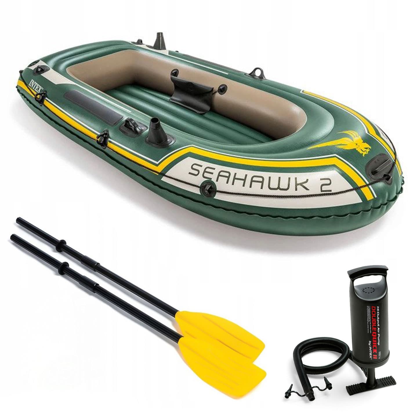 Ponton Seahawk 2 + pompka + 2 wiosła 68347 Intex