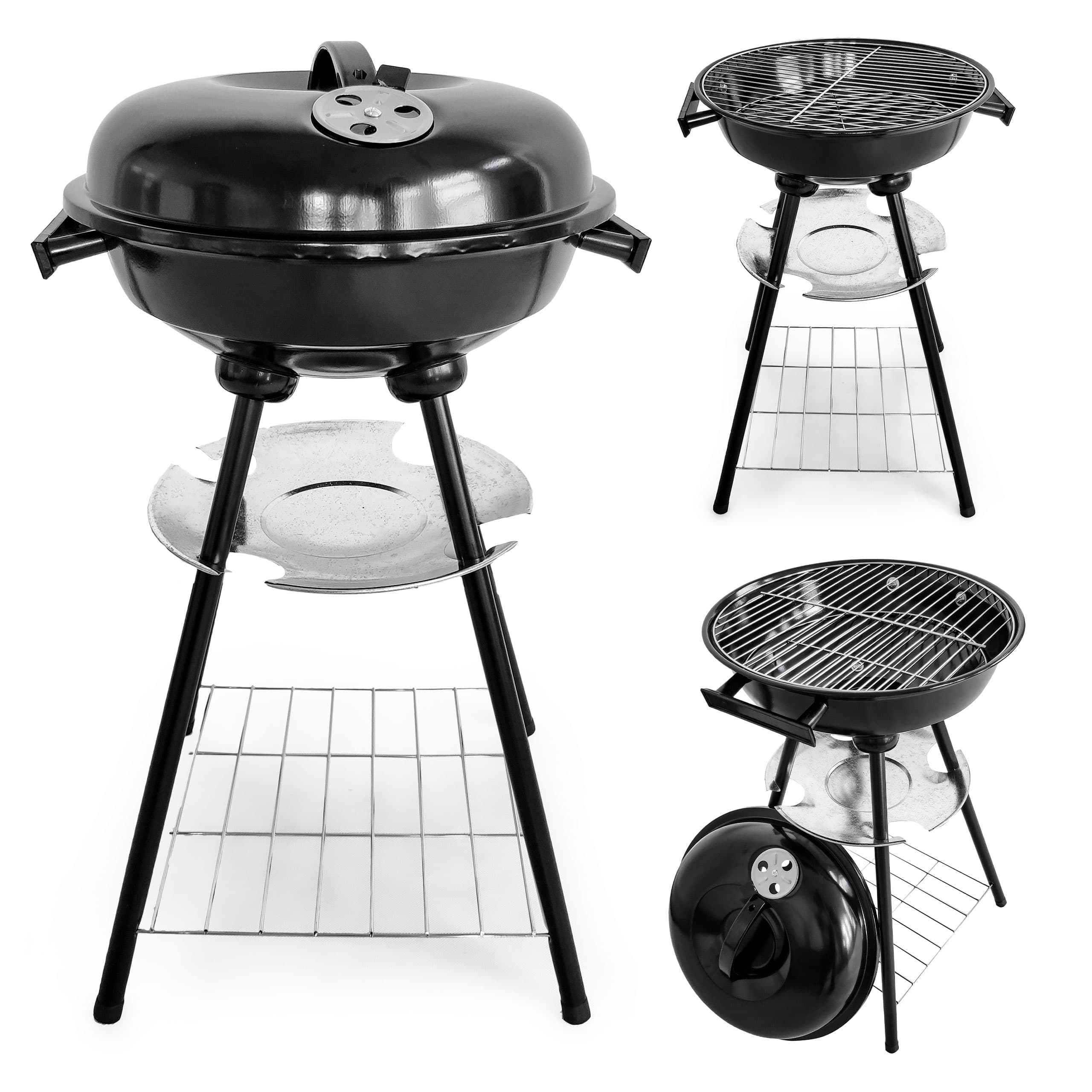 Grill ogrodowy z pokrywą otwór wentylacyjny popielnik półka MultiGarden