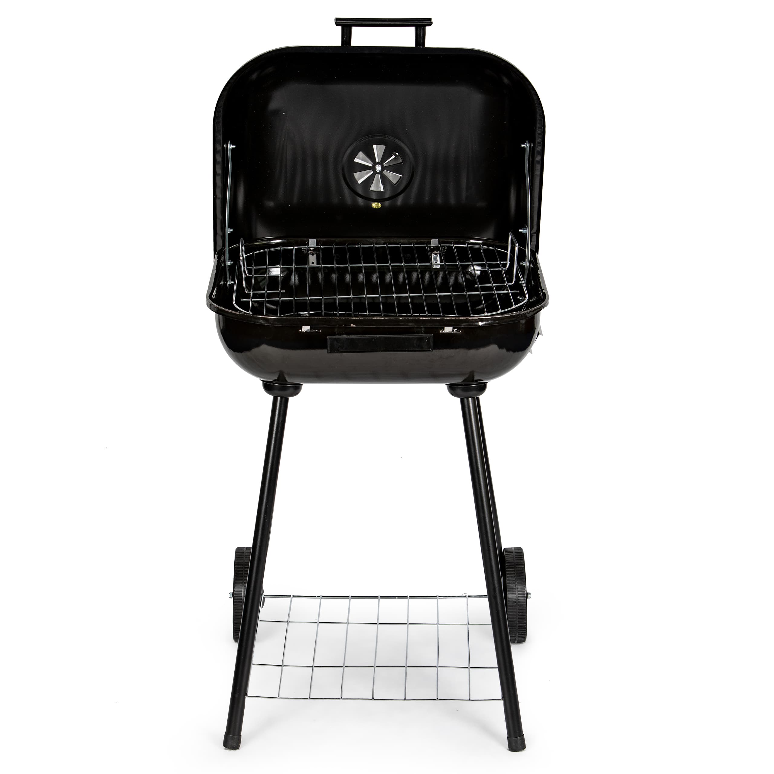 Grill węglowy ogrodowy z pokrywą na zawiasach + kółka MultiGarden