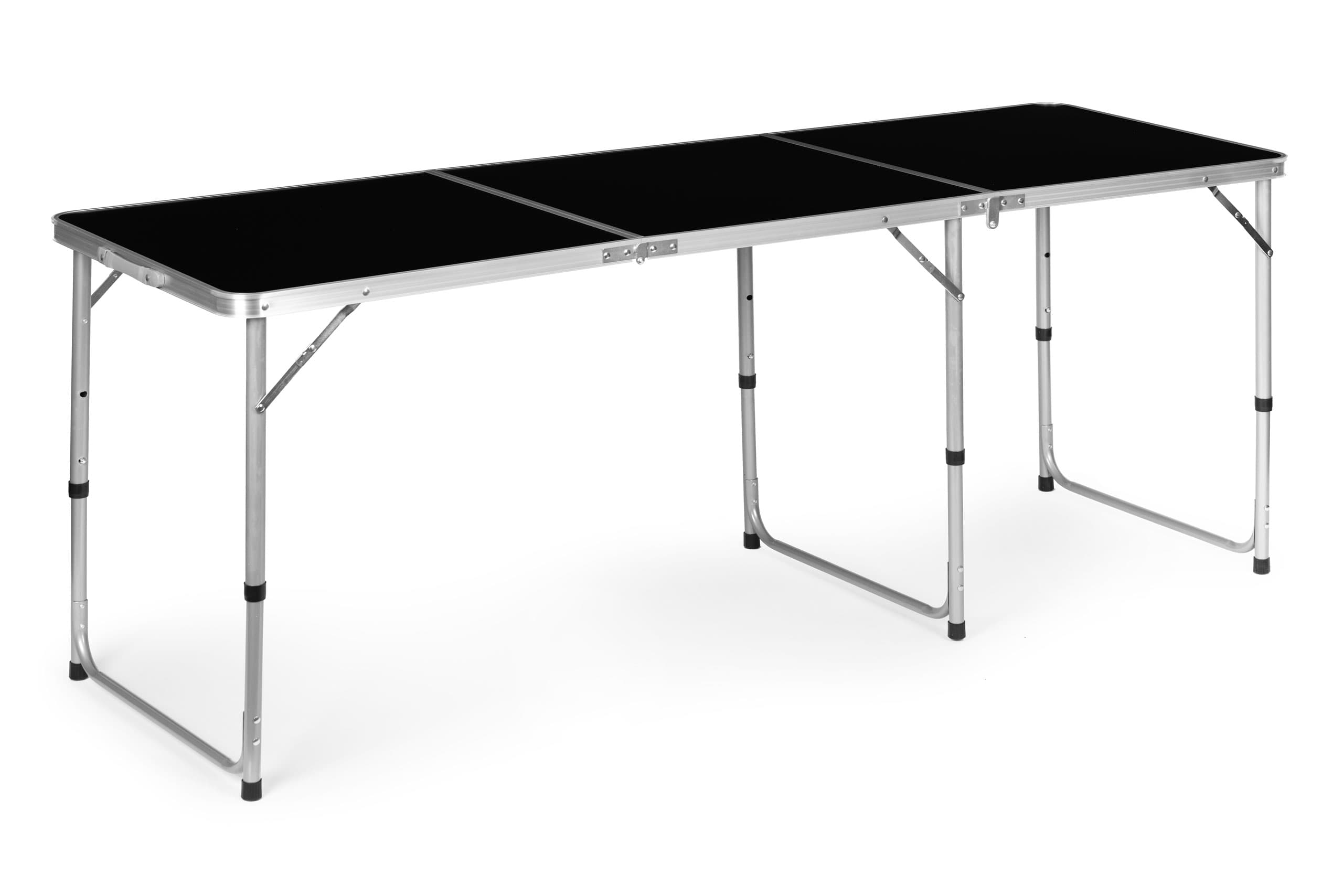 Stolik turystyczny stół składany kemping czarny blat 180x60 cm MultiGarden