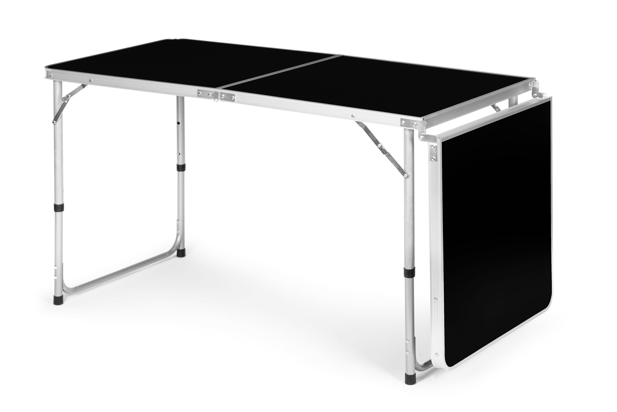 Stolik turystyczny stół składany kemping czarny blat 180x60 cm MultiGarden