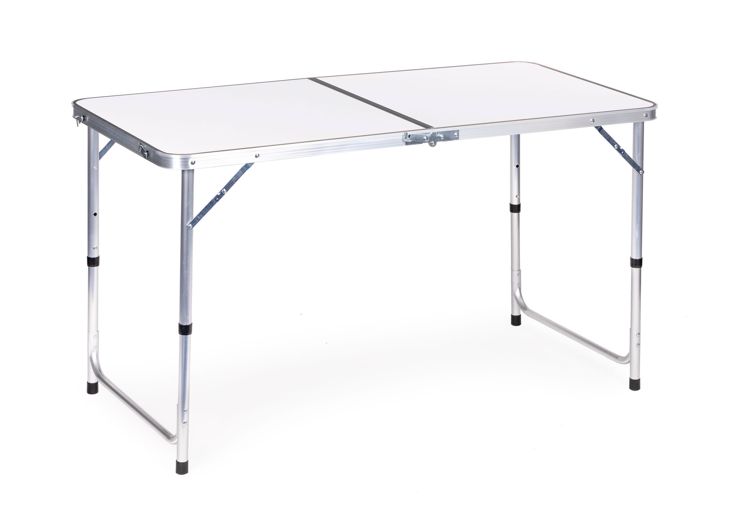 Stolik turystyczny stół składany kemping biały blat 120x60 cm MultiGarden