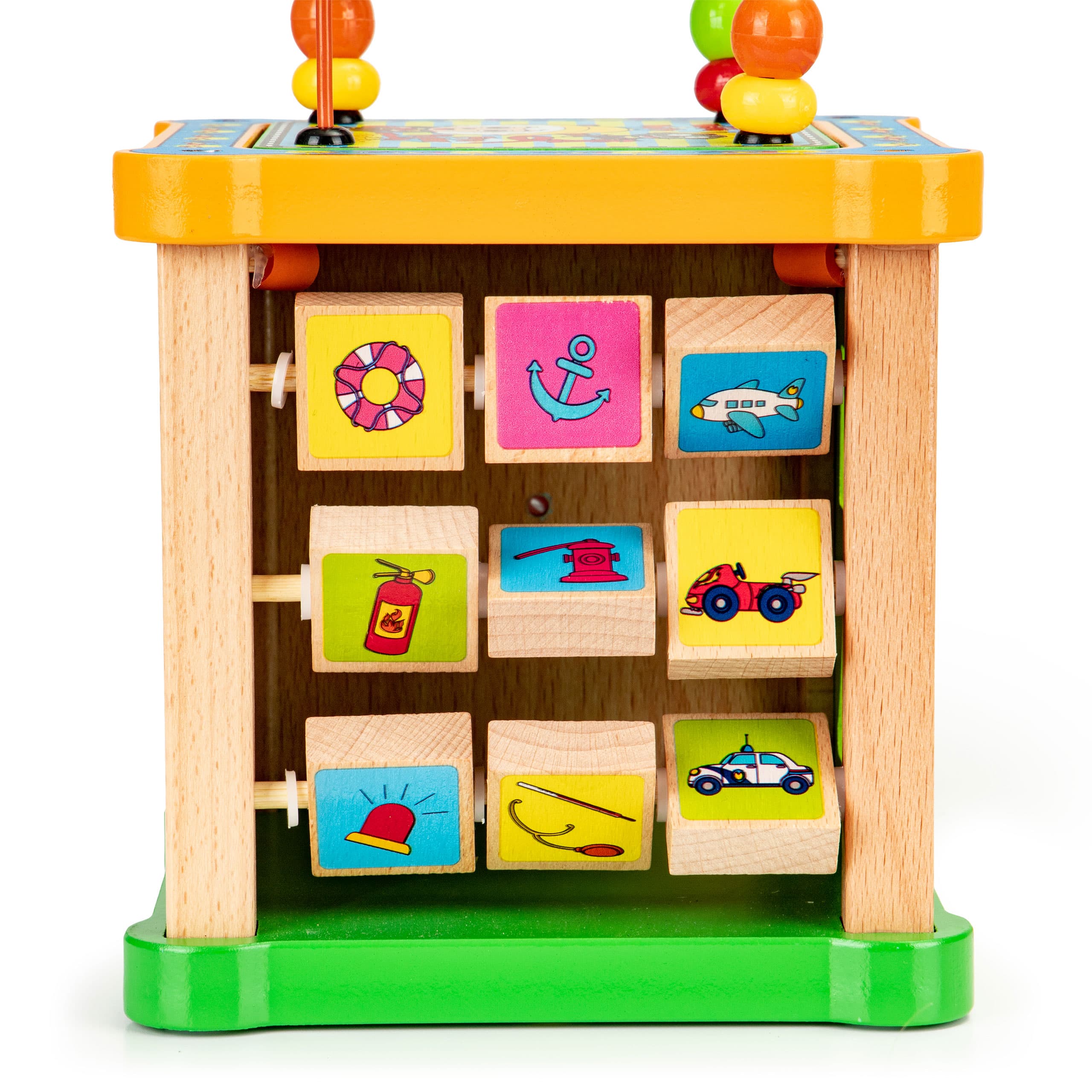 Drewniana kostka edukacyjna, tablica sorter mula ECOTOYS