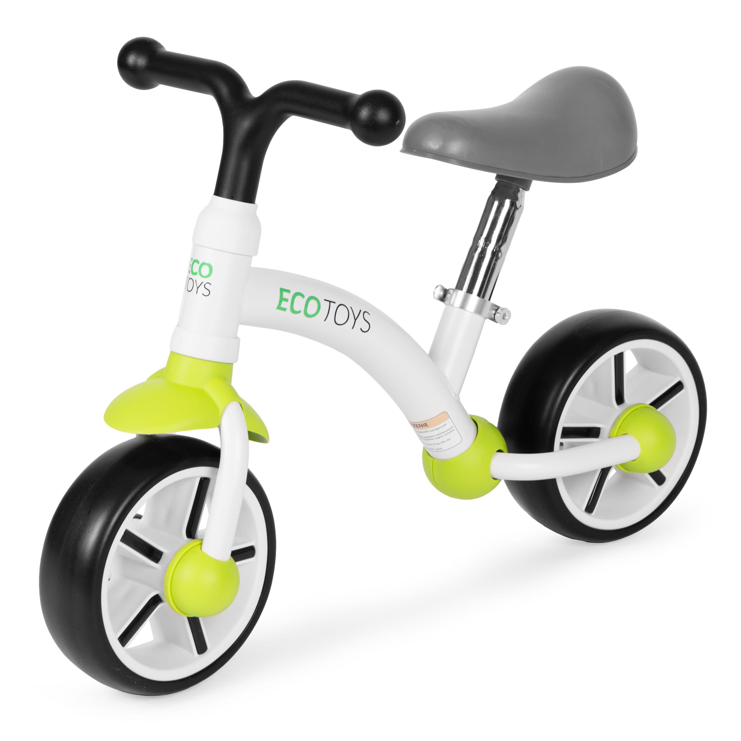 Rowerek biegowy dla dzieci koła EVA regulacja siodełka zielony ECOTOYS