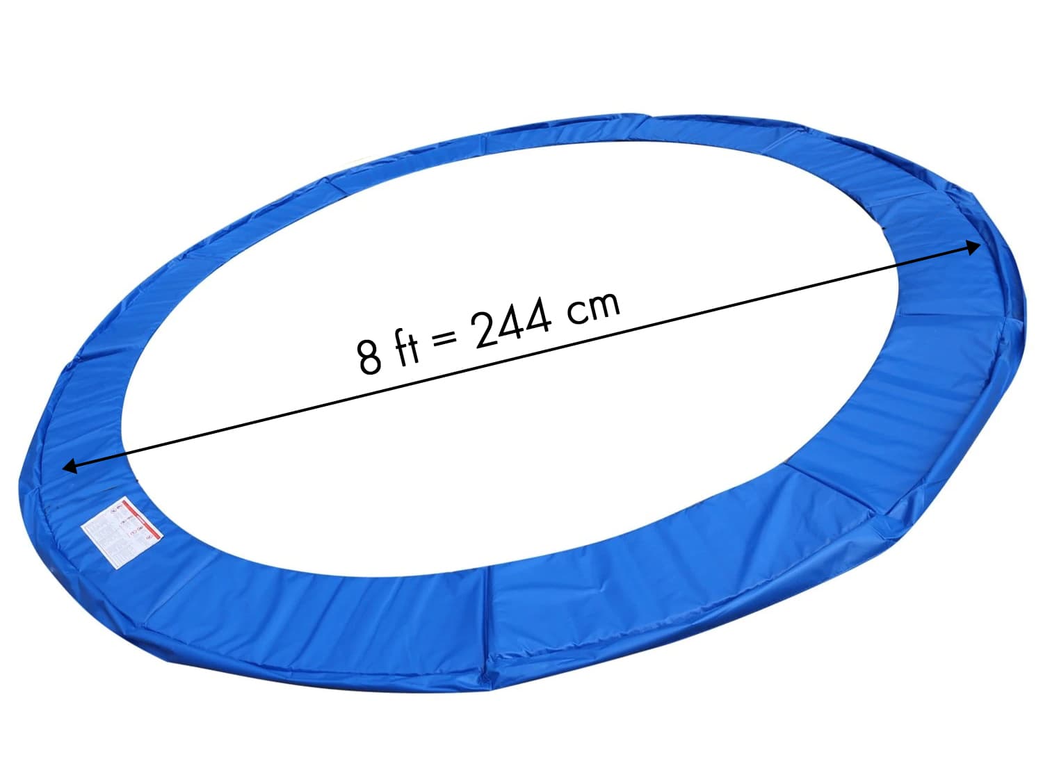 Osłona sprężyn do trampoliny 8 ft miękka mata zabezpieczająca niebieska 244-250 cm