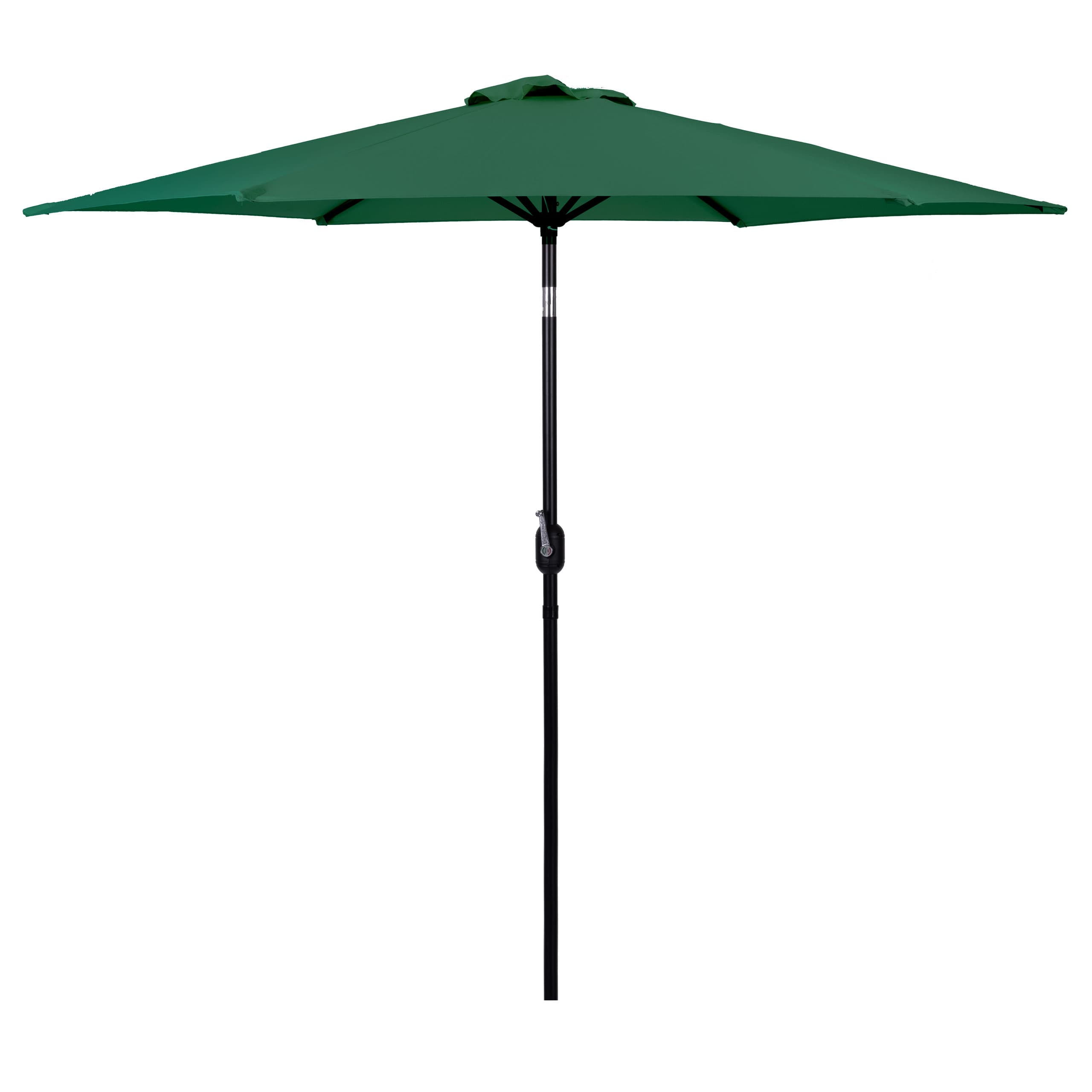 Duży parasol ogrodowy skośny łamany z korbą 6 żeber zielony 270 cm