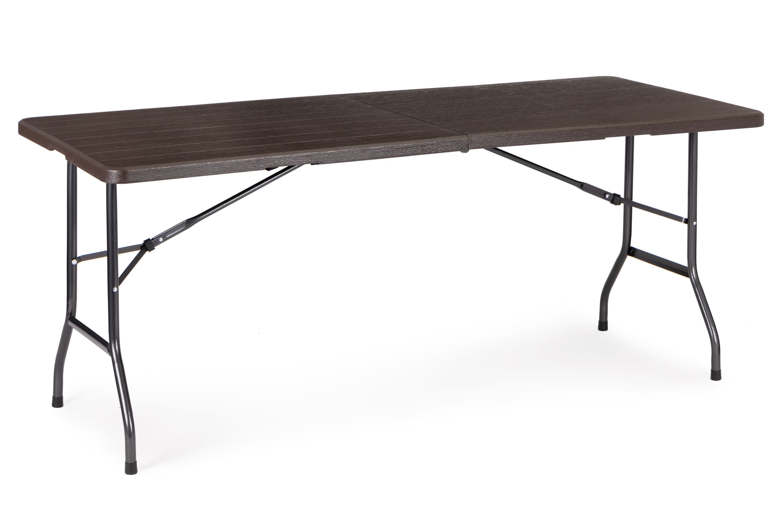 Zestaw cateringowy stół bankietowy 180 cm + 2 ławki brąz ModernHome