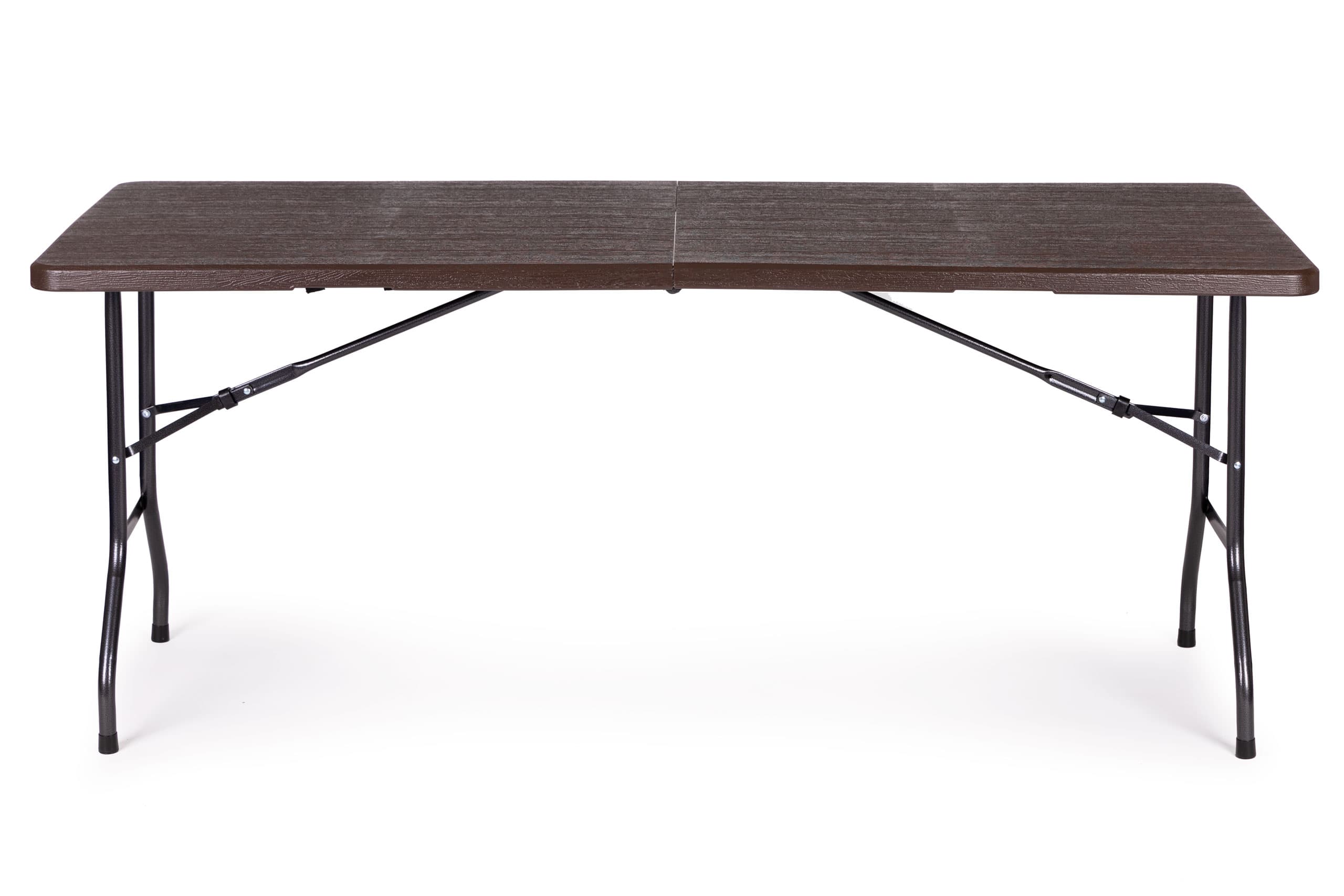 Zestaw cateringowy stół bankietowy 180 cm + 2 ławki brąz ModernHome