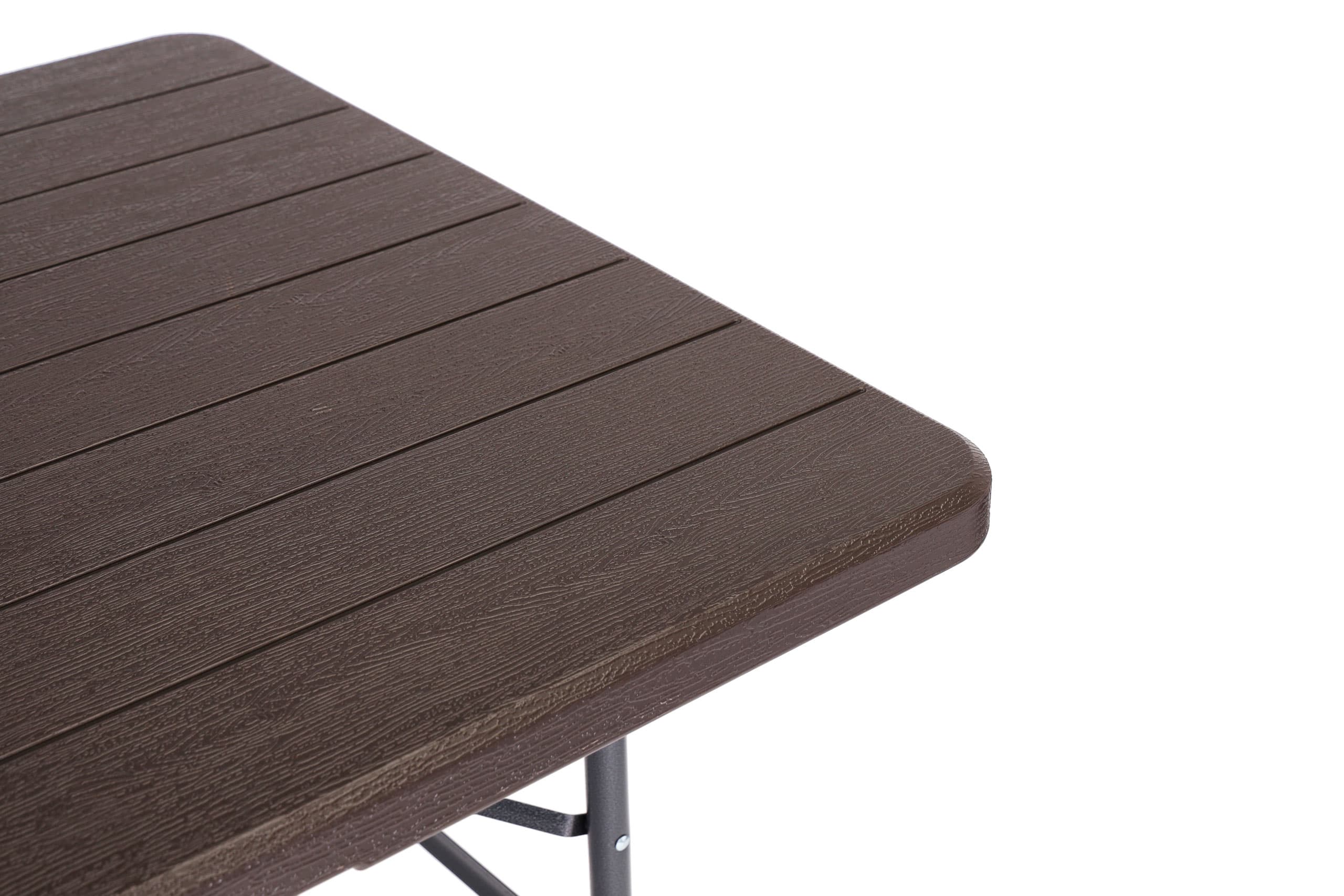 Zestaw cateringowy stół bankietowy 180 cm + 2 ławki brąz ModernHome