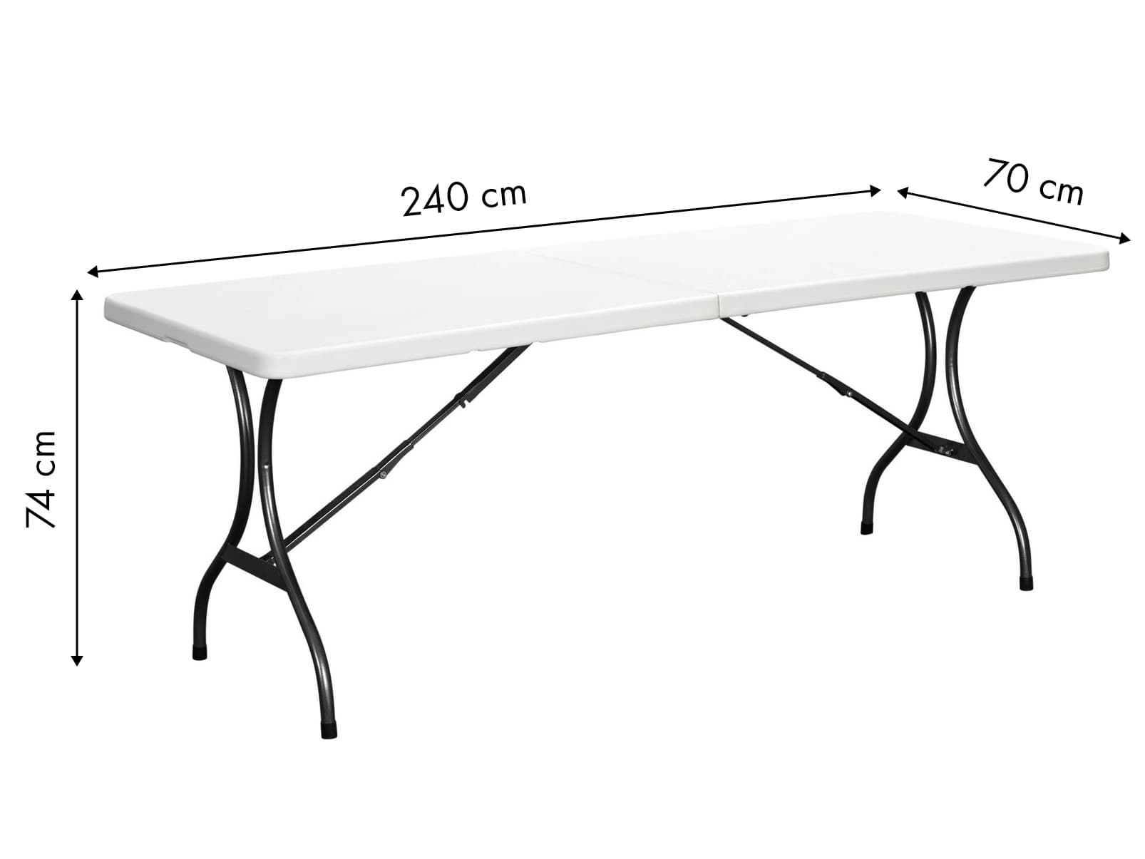 Stół cateringowy bankietowy ogrodowy składany 240x70 cm ModernHome