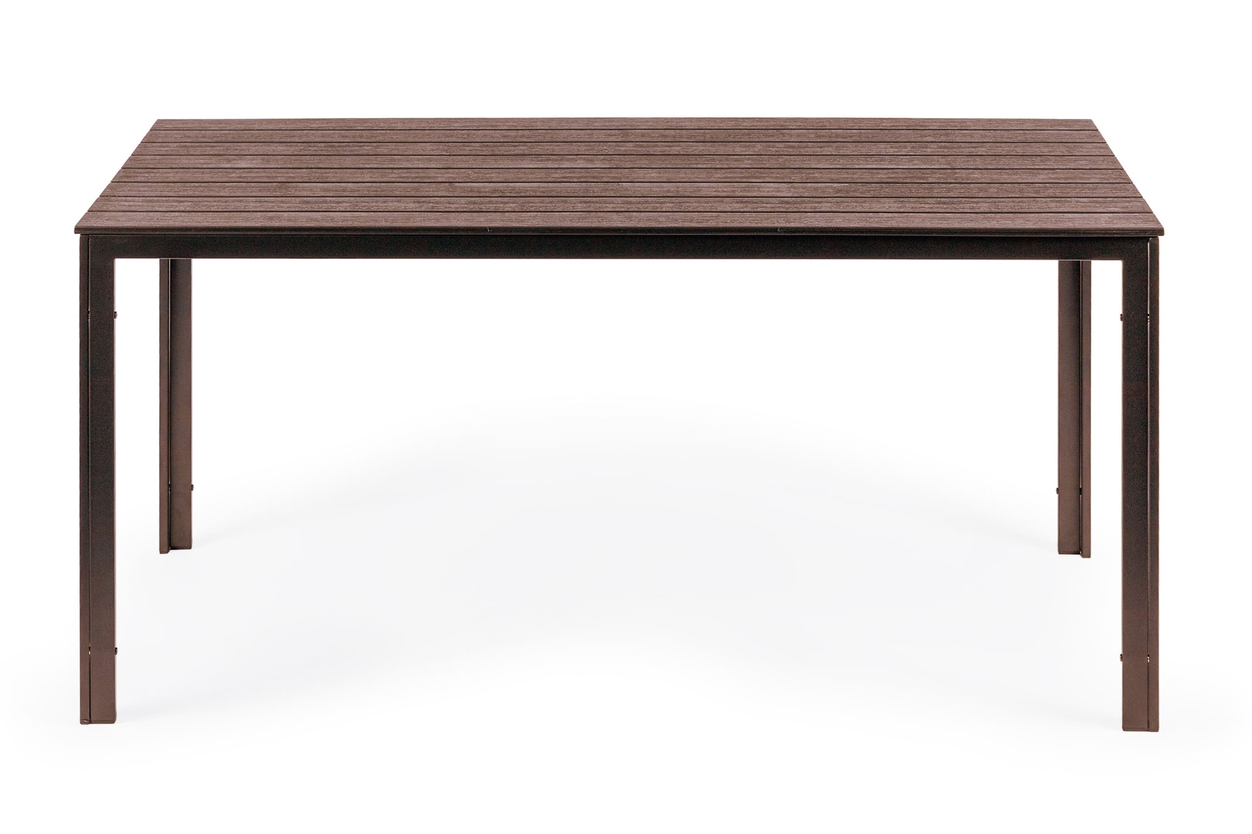 Stół ogrodowy 6-osobowy 156x78 cm polywood meble na taras brązowy