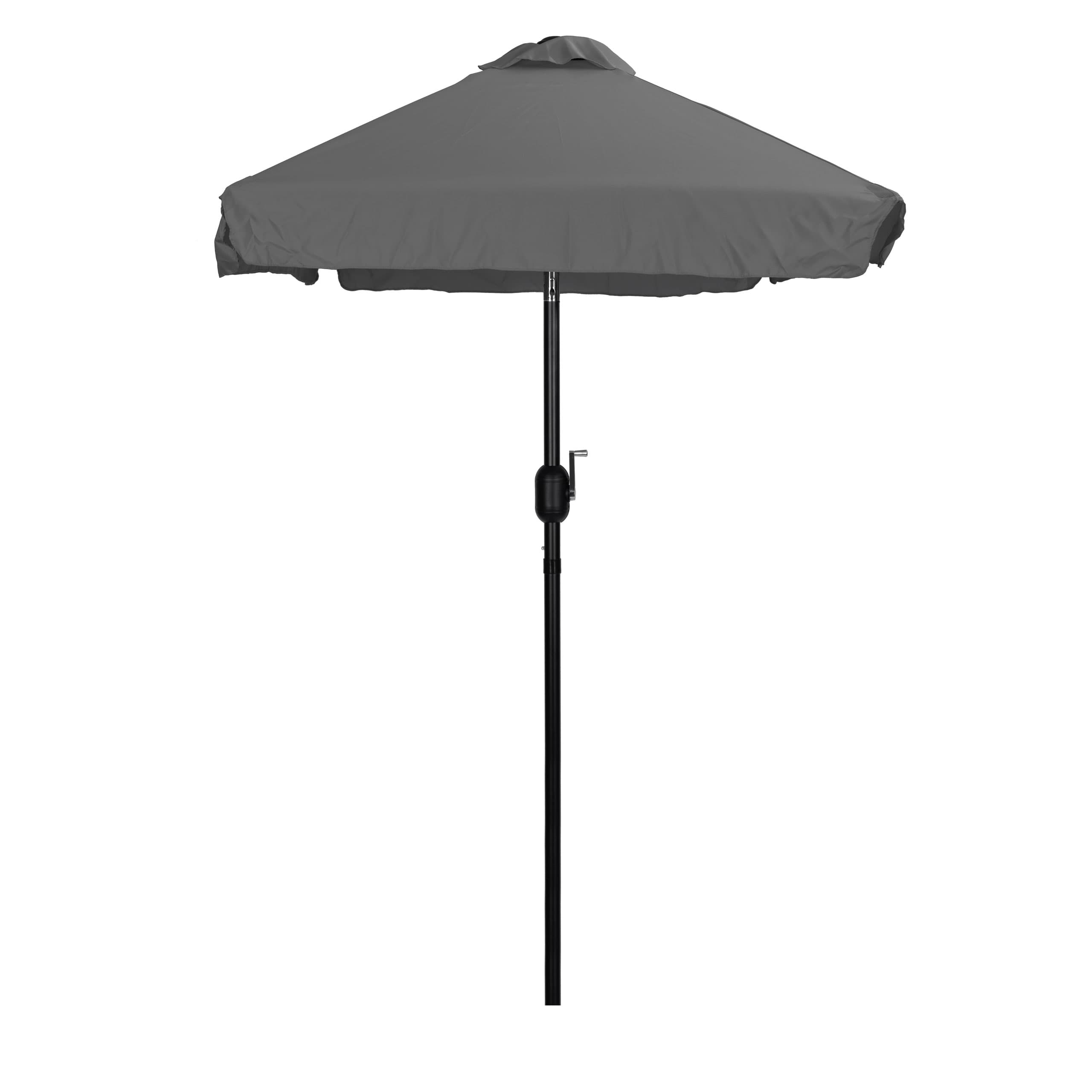 Prostokątny duży parasol ogrodowy skośny łamany z korbą szary 200x140 cm MultiGarden